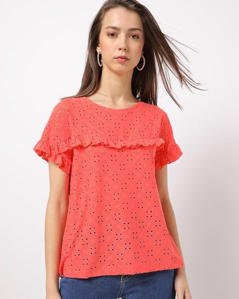 Schiffli Crew-Neck T-shirt (Image - 3)
