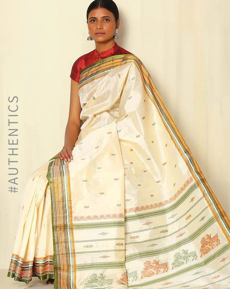 Plain White And Yellow Party Wear Pure Organic Linen Saree, Hand ,6.3 M  (with Blouse Piece) at Rs 2250 in Muzaffarpur