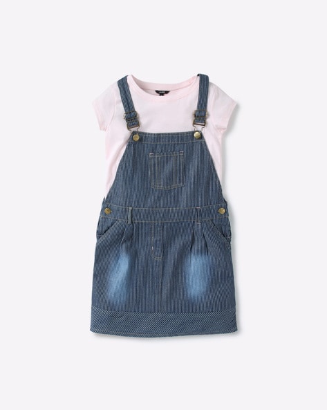 dungaree dress ajio