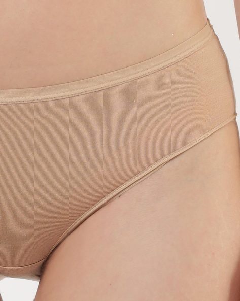 1PCS 100% Organic Cotton Comfy Beige Nude Ladies Hipster Panty