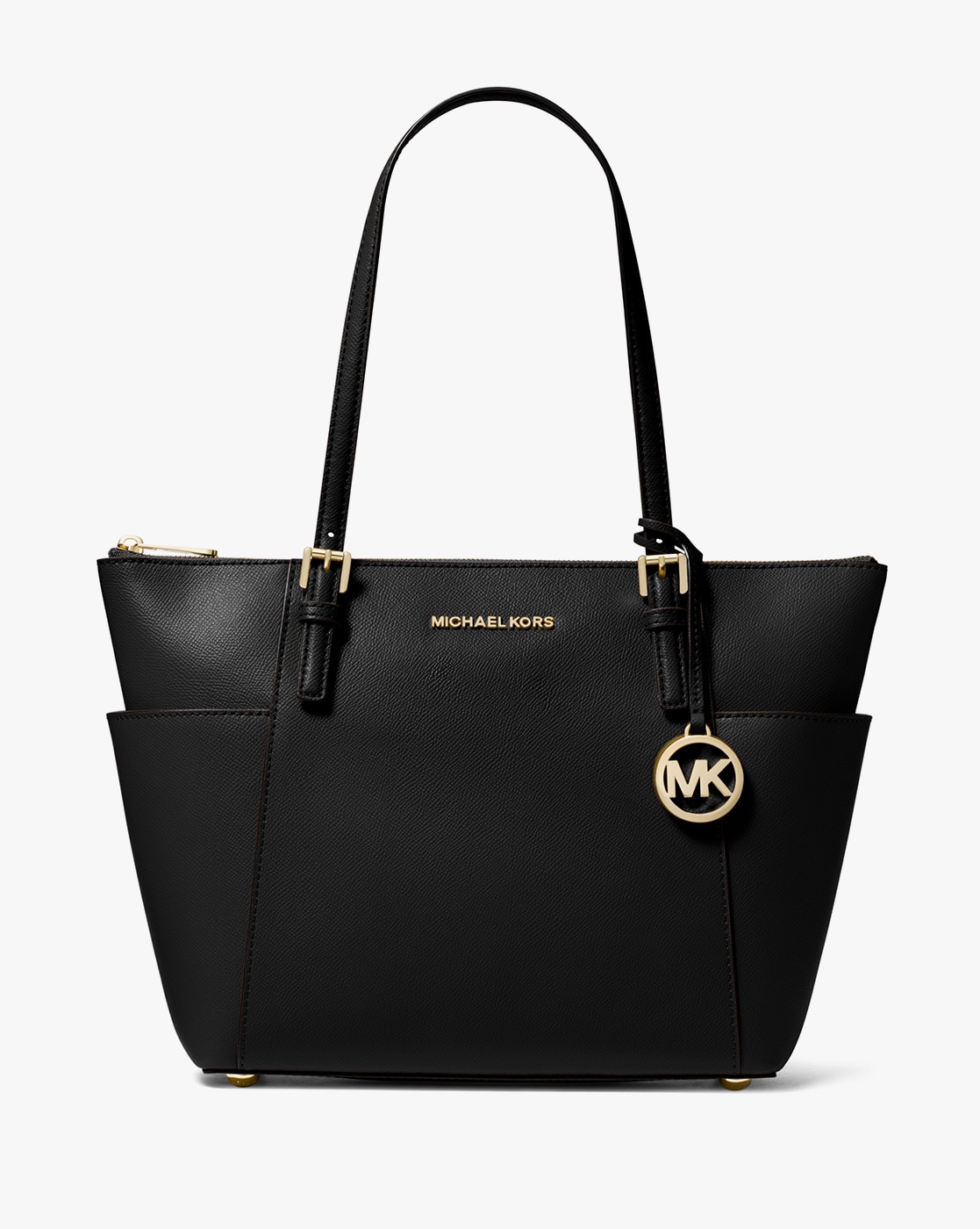 Michael Kors Jet Set Black Leather Shopper 30F2GTTT8L001  Bags