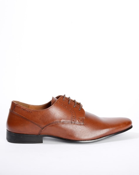 Lace-Up Derby Shoes with Broguing (Image - 2)