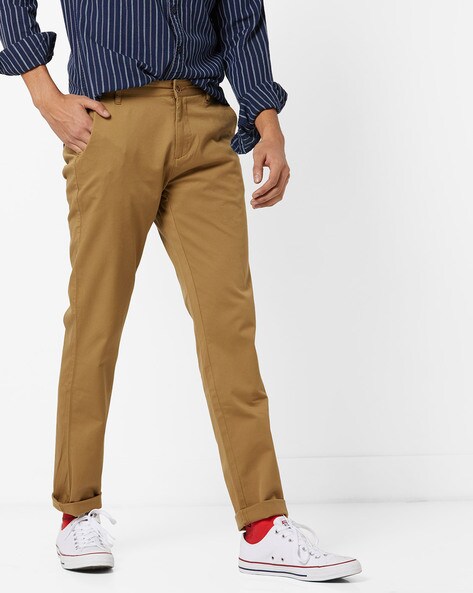 Buy Khaki Trousers & Pants for Men by AJIO Online