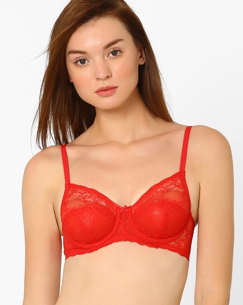 Underwired Non-Padded Lace Bra