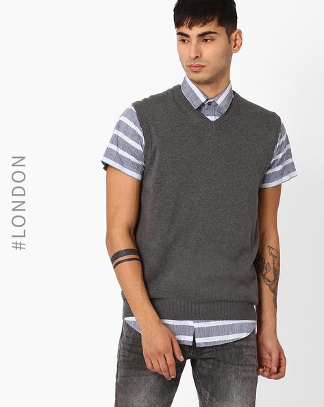 marks and spencer mens sleeveless pullovers
