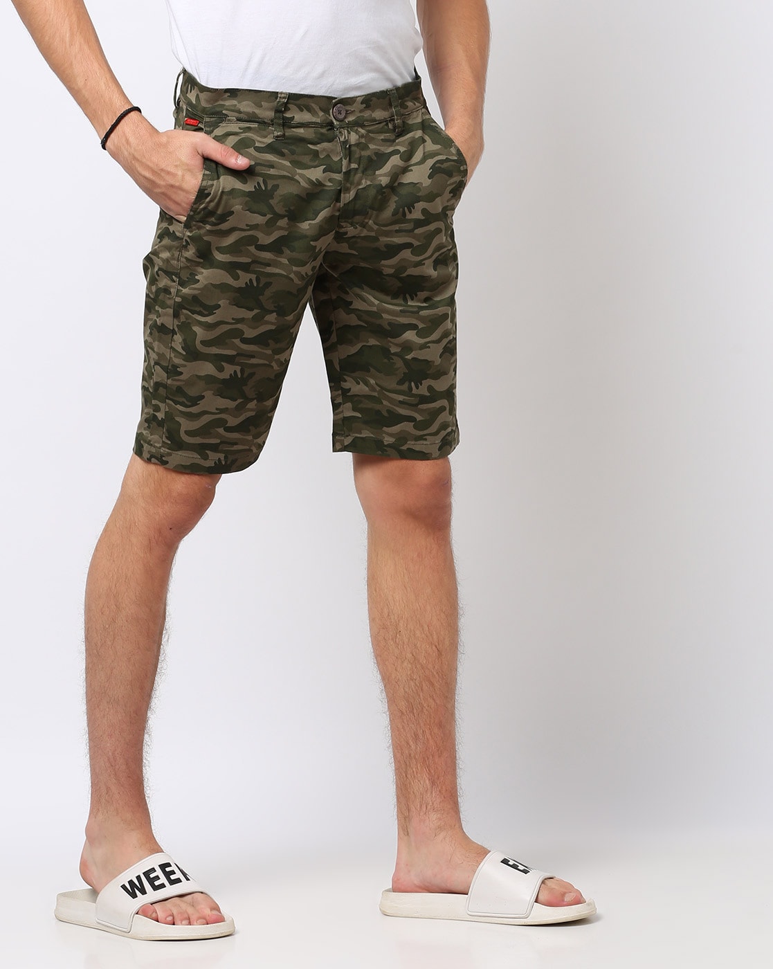 Buy Green Shorts & 3/4ths for Men by The Indian Garage Co Online