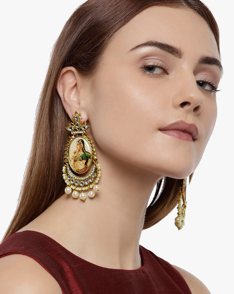 Buy Zaveri Pearls Gold Plated Contemporary Drop Earrings - Earrings for  Women 23145154 | Myntra