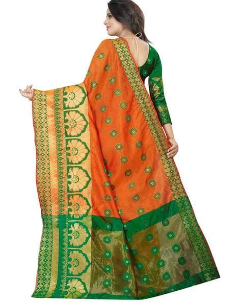 Floral Print Traditional Saree (Image - 1)