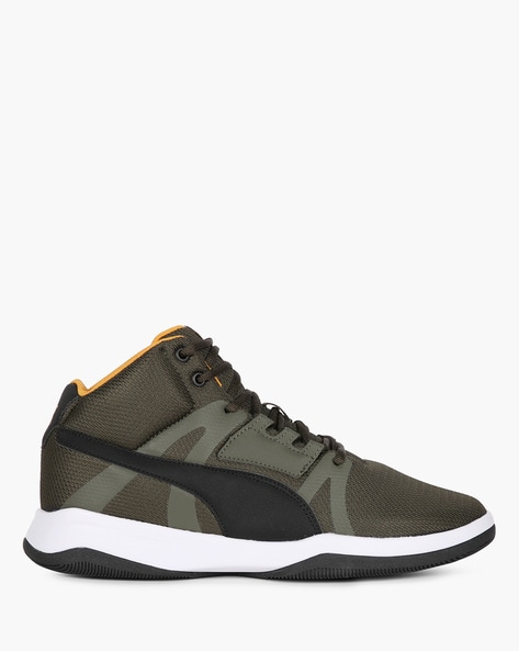 puma olive green sneakers