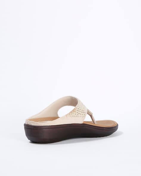 Embellished Thong-Strap Flat Sandals (Image - 1)