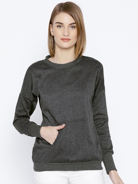 solid grey sweatshirt