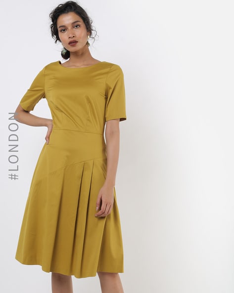 Closet london mustard on sale dress