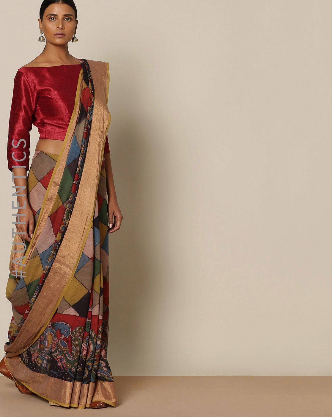 Buy Mustard Sarees for Women by Indie Picks Online | Ajio.com