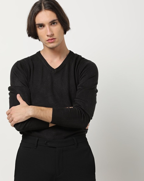 Buy Black Sweaters & Cardigans for Men by NETPLAY Online