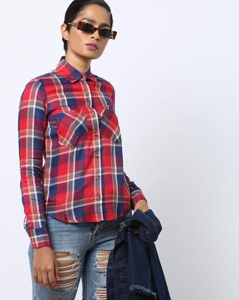 Buy Red Shirts for Women by AERO JEANS WOMENS Online