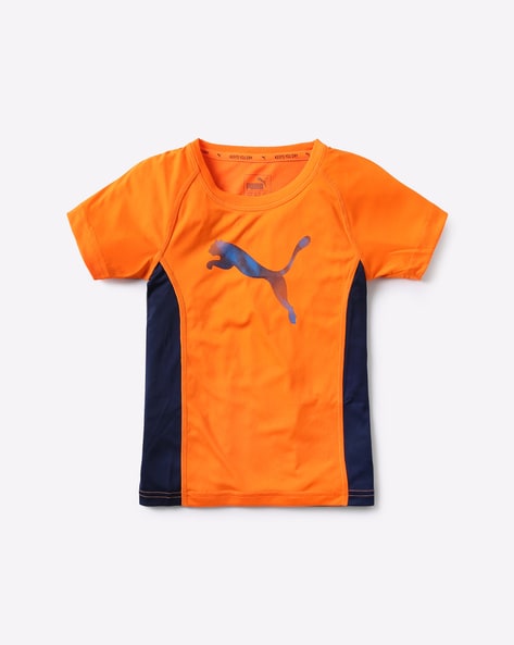 blue and orange puma shirt