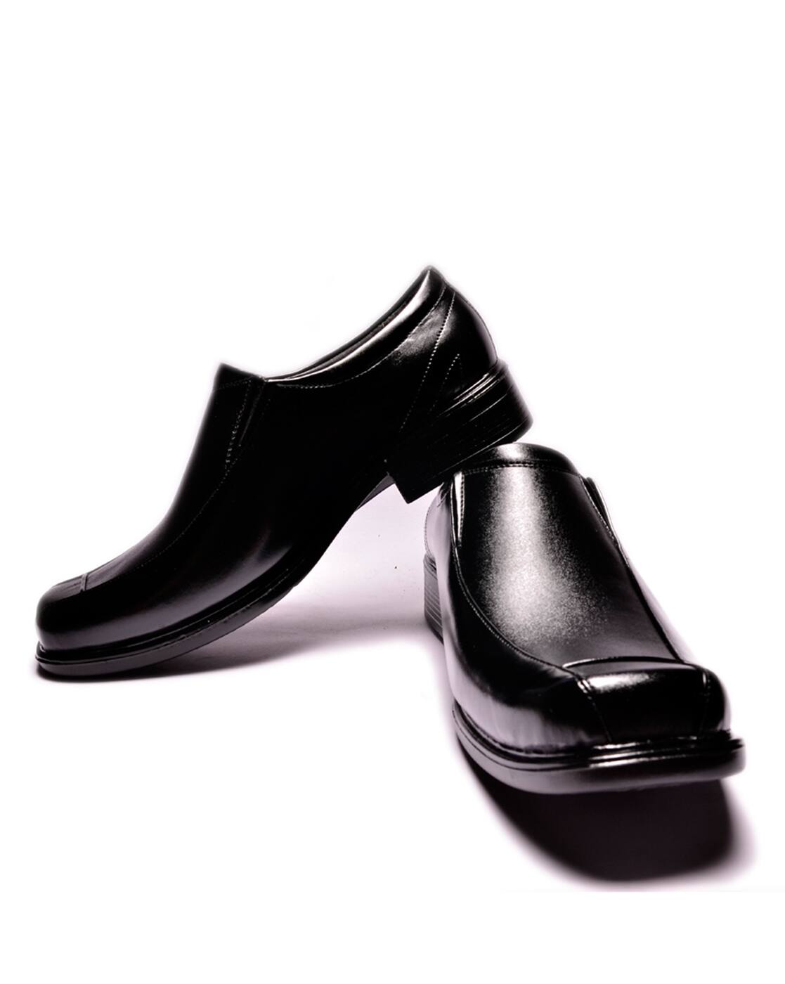 sir corbett black synthetic leather formal shoes