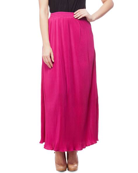 magenta maxi skirt
