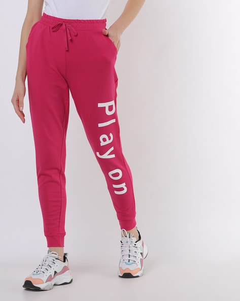 dark pink joggers