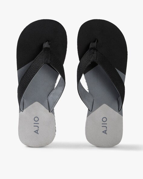 Buy Grey & Black Flip Flop & Slippers for Men by AJIO Online | Ajio.com-sgquangbinhtourist.com.vn