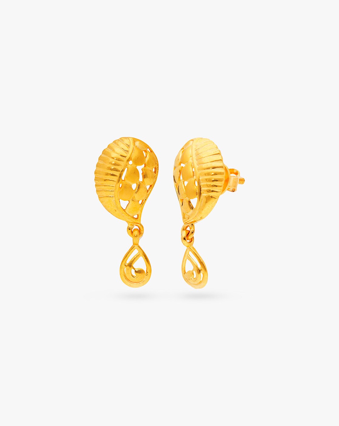 gold earrings reliance jewels