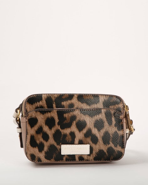 Leopard print deals sling bag