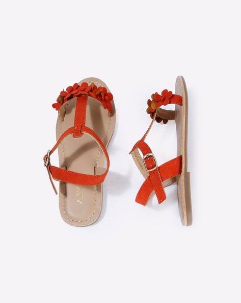 girls orange sandals
