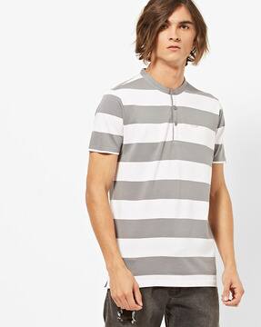 Striped Henley T-shirt