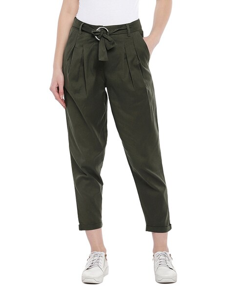 Buy Olive Trousers \u0026 Pants for Women by 