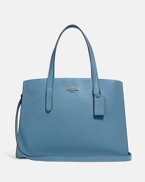 Coach Light Blue Leather Edie 31 Tote Coach | TLC