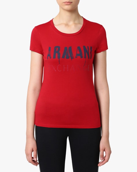 armani exchange t shirt red