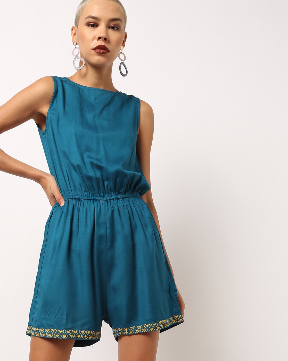 teal playsuit