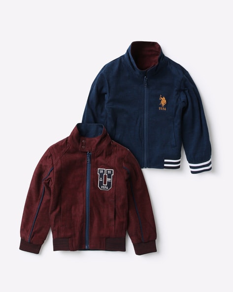 maroon polo jacket