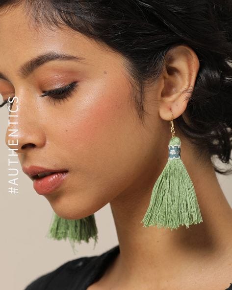 Chic'd Out Tassel Away Earrings - Olive | Deep South Pout