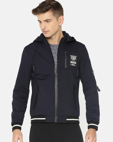 Buy The Indian Garage Co Men Navy Blue Padded Jacket - Jackets for Men  15270746 | Myntra