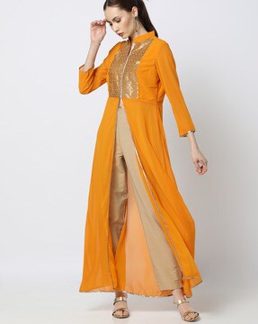 indya mustard yellow kurta