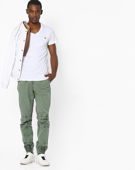 Light green best sale joggers mens