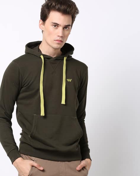 Panelled Hoodie with Raglan Sleeves