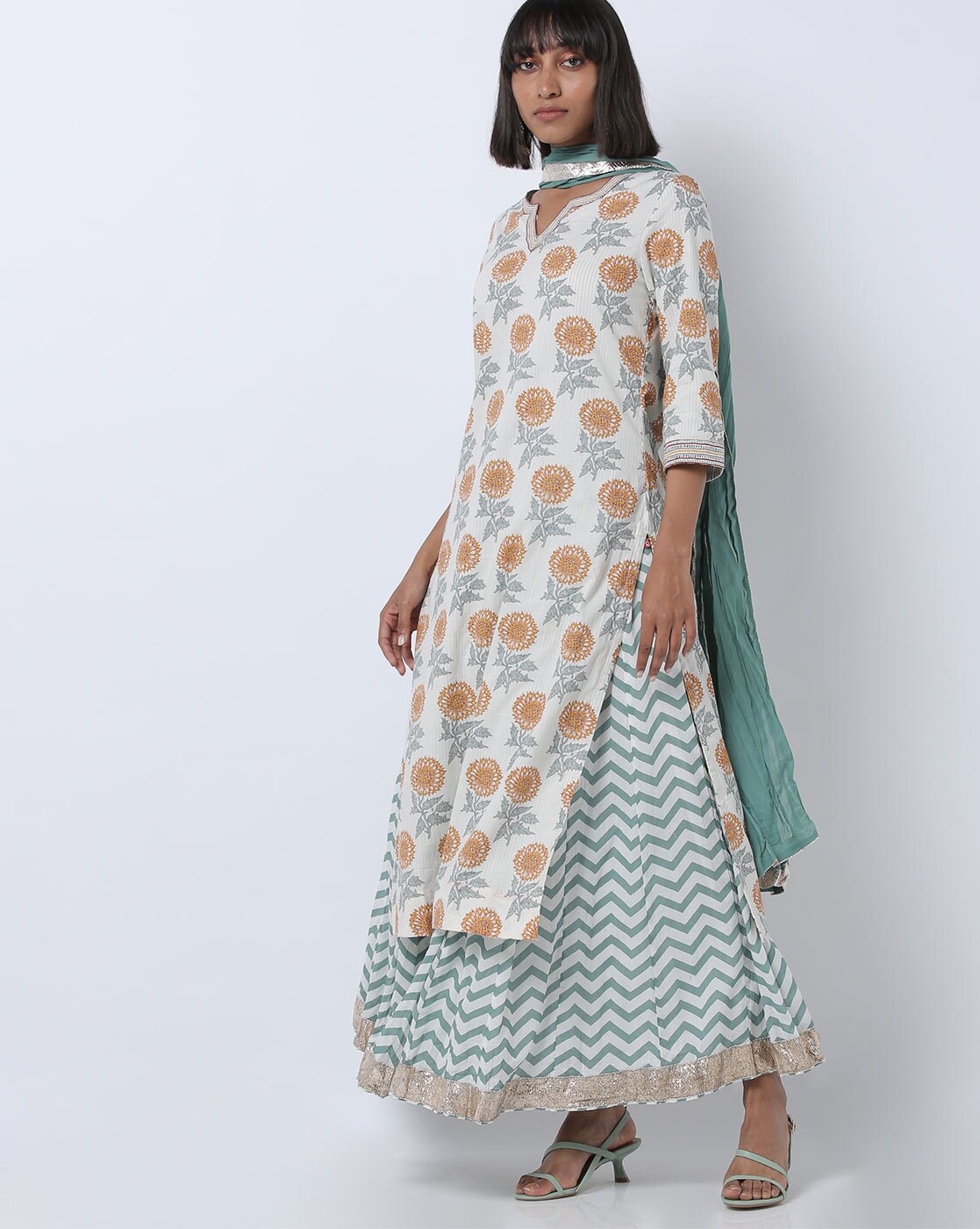 kurta with flared skirt