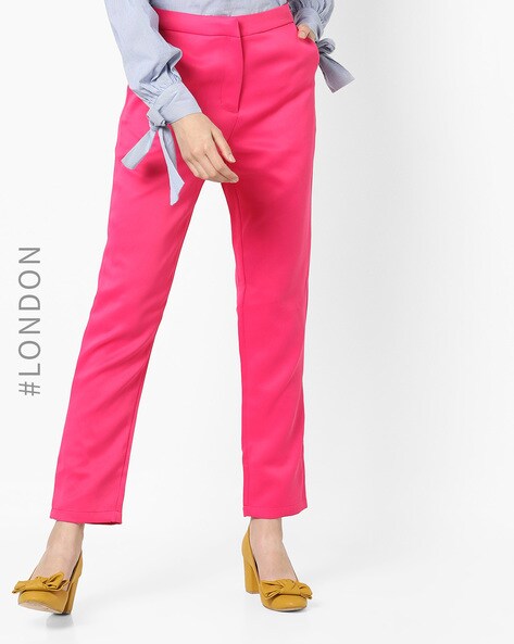 Tailored trousers  Pink  Ladies  HM IN