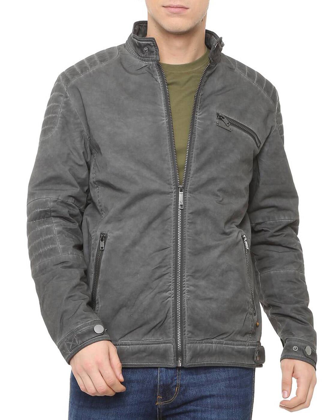 allen solly leather jacket