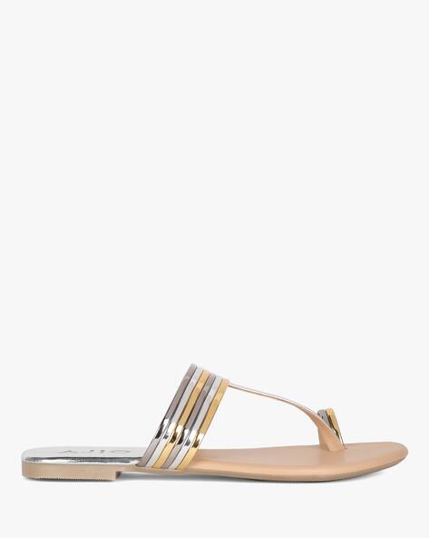 Buy Silver Flat Sandals for Women by AJIO Online