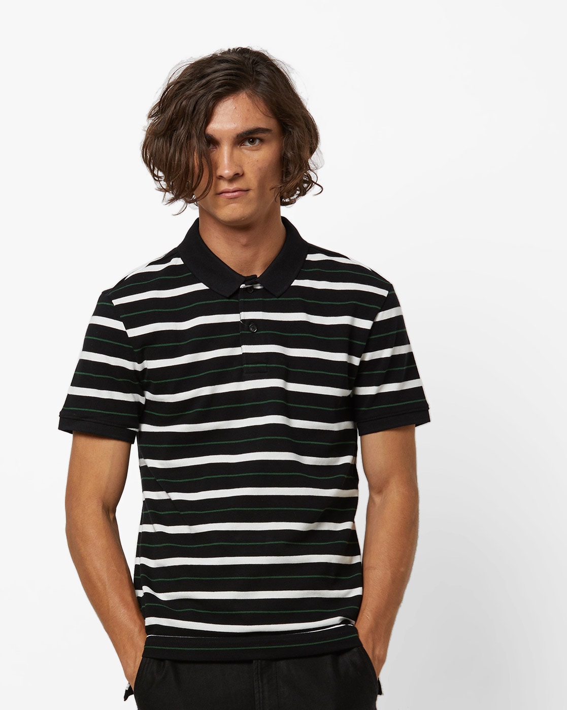 levis black polo t shirt