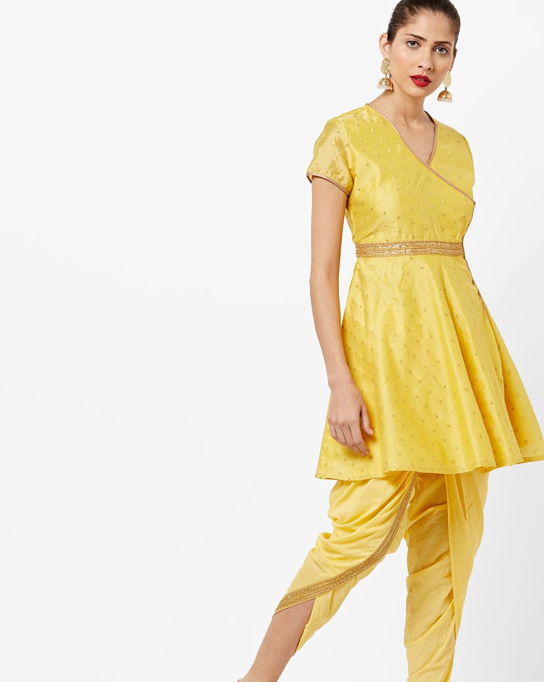 Buy Yellow Kurta-Bottom Set for Women 