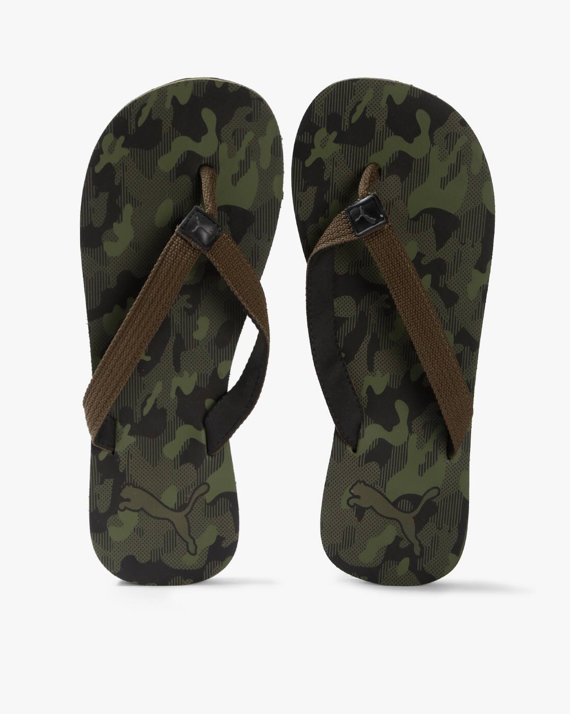 puma flip flops camouflage