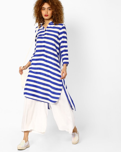 Sassafras Striped High-Low Kurta