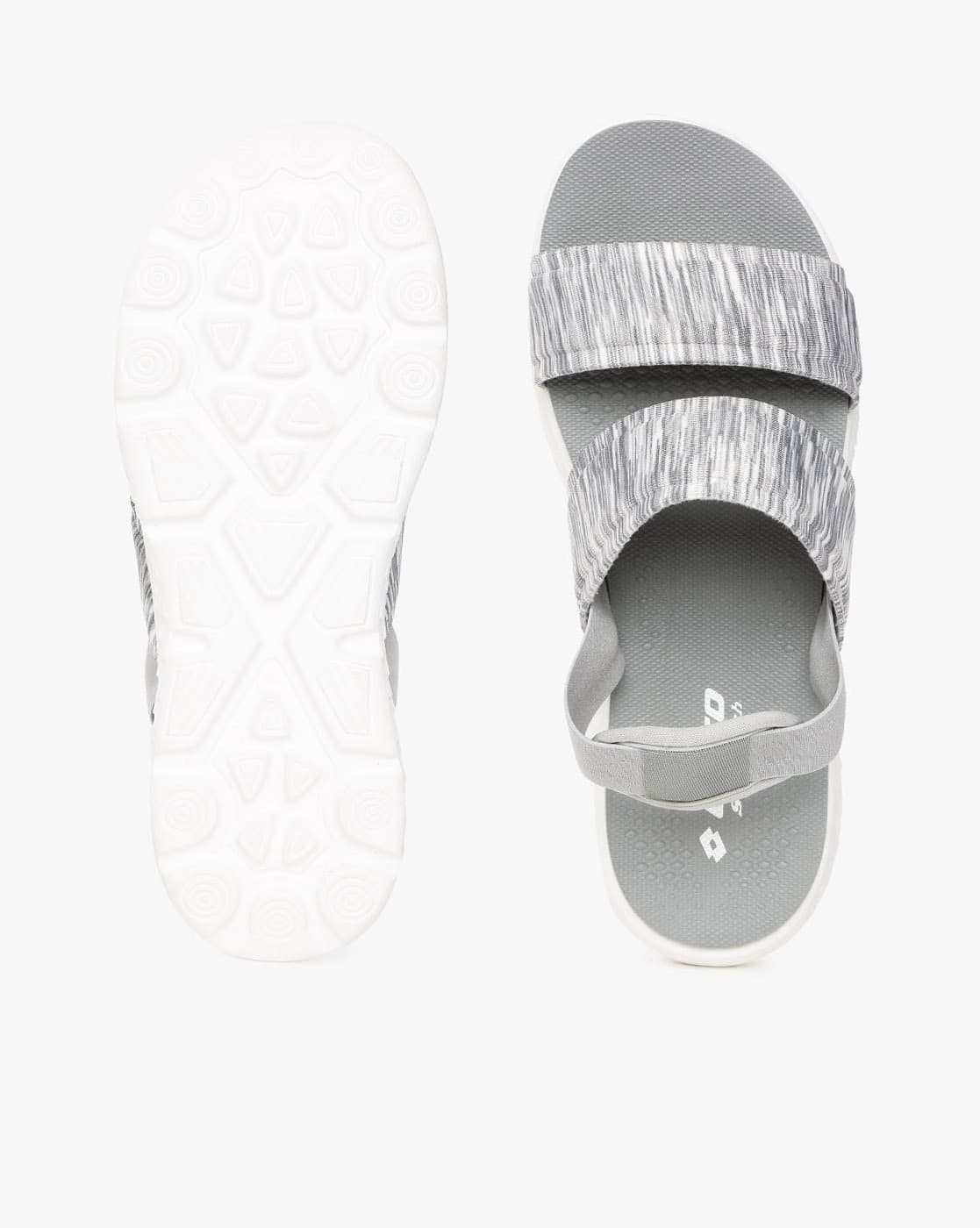 lotto printed sling black sports sandals