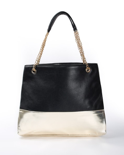 Colourblock Shoulder Bag with Chain Strap