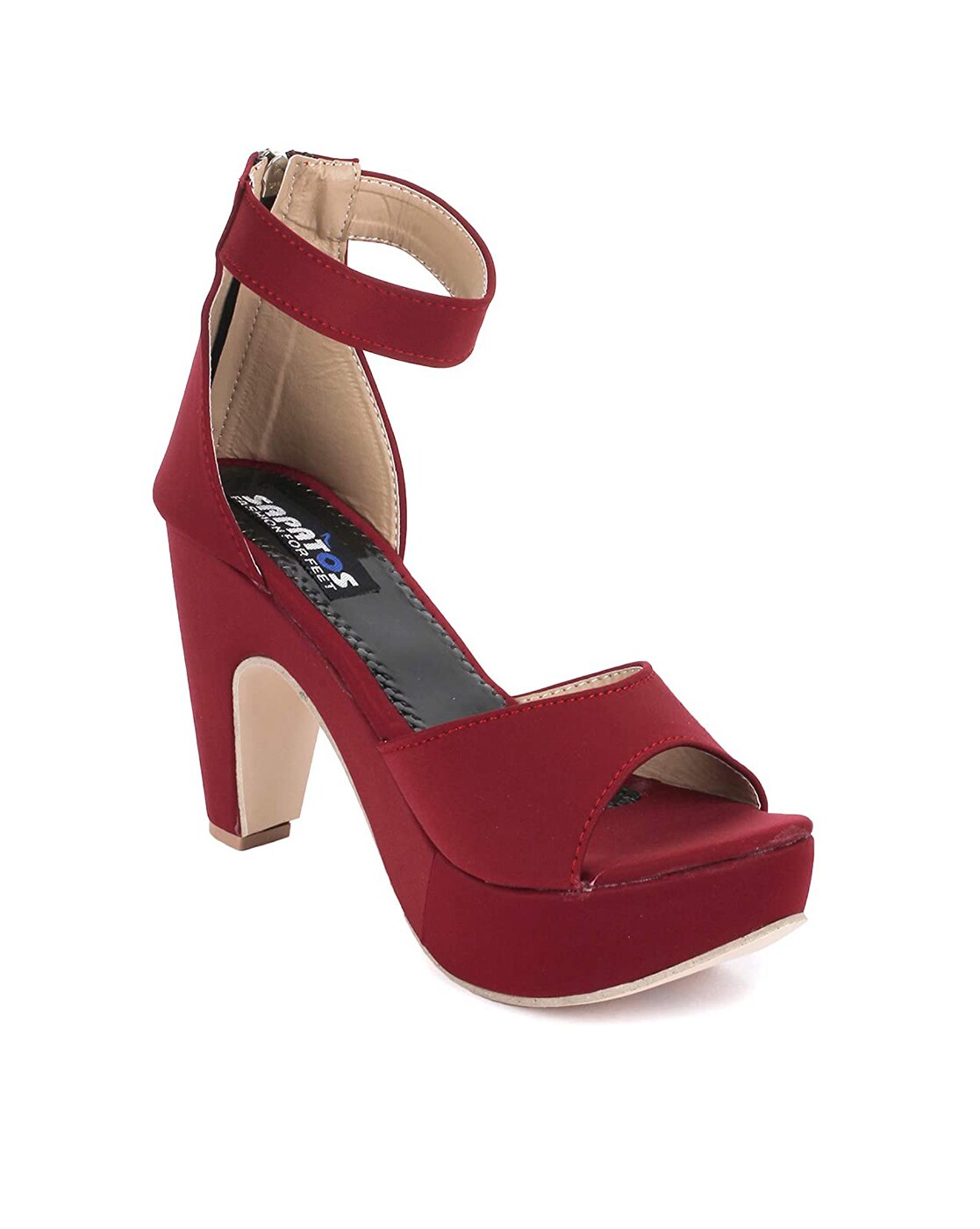 Red Velour ankle strap Giaro 16cm high heeled Destroyer platform sandals -  Shoebidoo Shoes | Giaro high heels