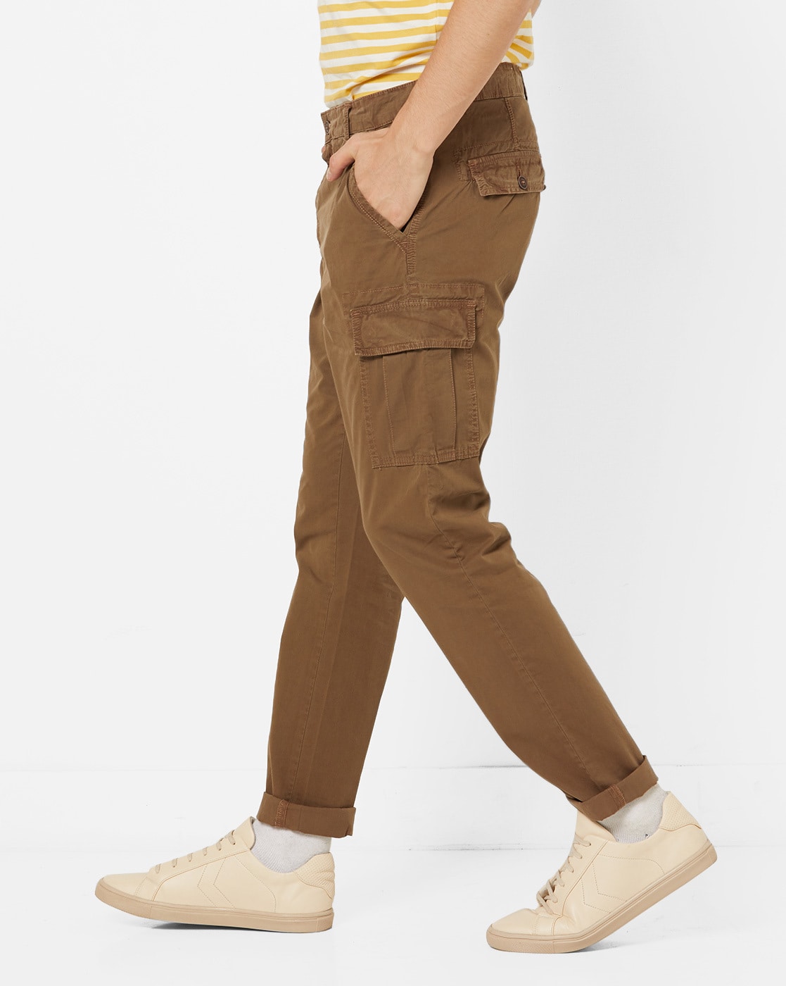 Buy Olive Trousers & Pants for Men by CROCODILE Online | Ajio.com